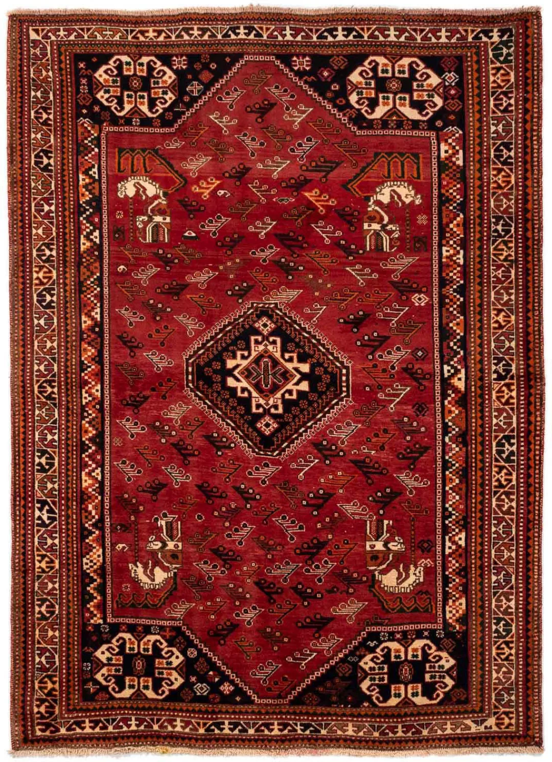 morgenland Wollteppich »Shiraz Medaillon 277 x 173 cm«, rechteckig, Unikat günstig online kaufen