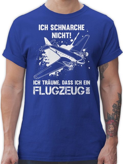 Shirtracer T-Shirt Ich schnarche nicht ich bin ein Flugzeug Sprüche Stateme günstig online kaufen