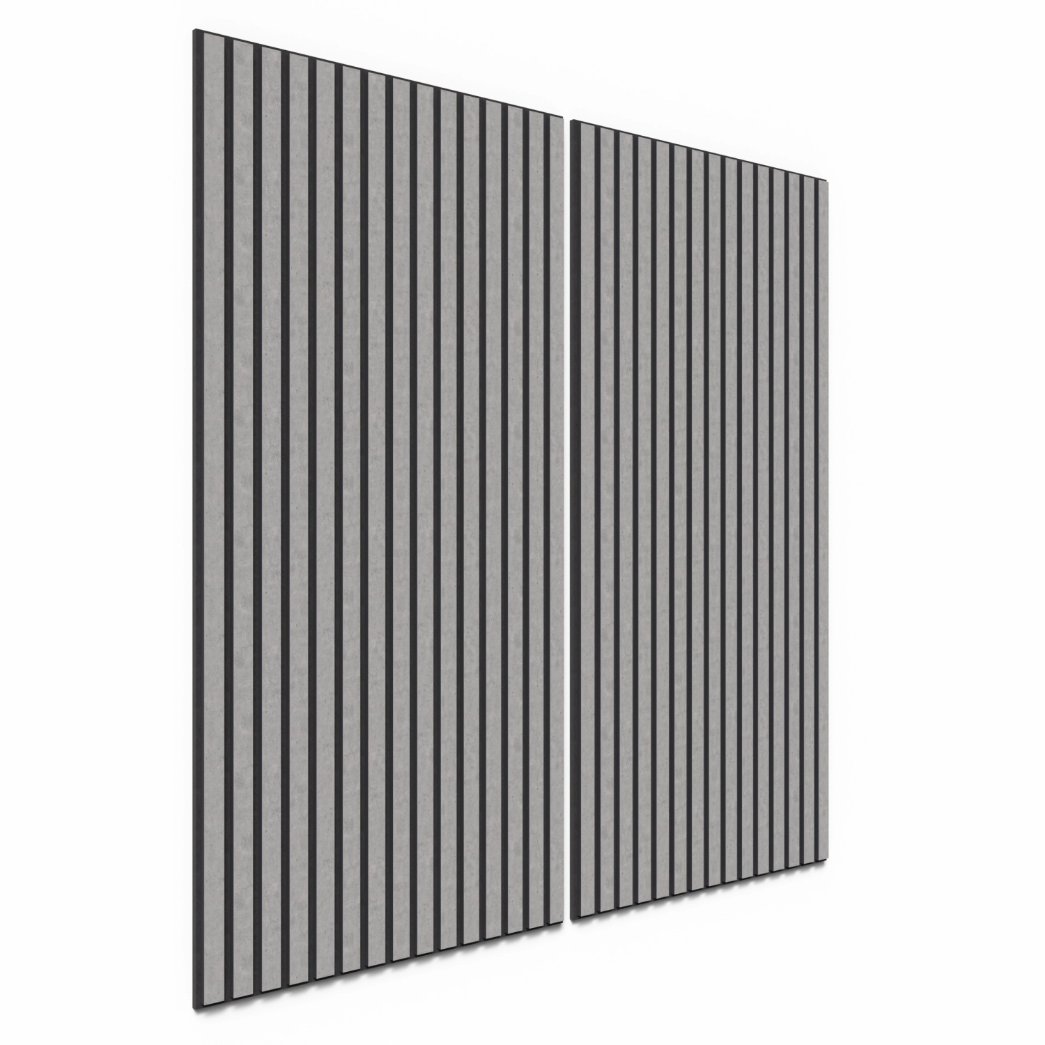 Akustikpaneel Laminat Betongrau MDF Schwarz Filz Schwarz 60 cm x 120 cm 2 S günstig online kaufen