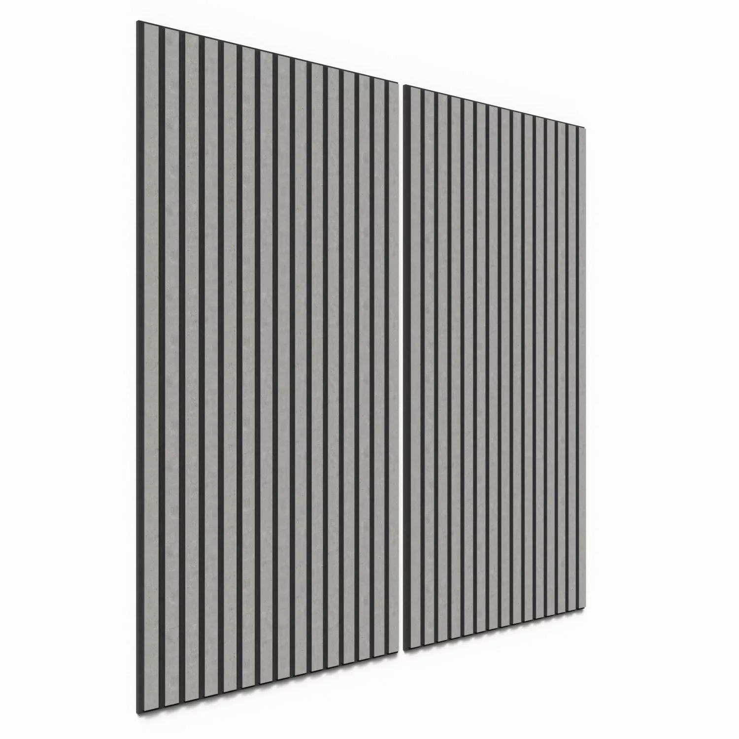 Akustikpaneel Laminat Betongrau MDF Schwarz Filz Schwarz 60 cm x 120 cm 2 S günstig online kaufen