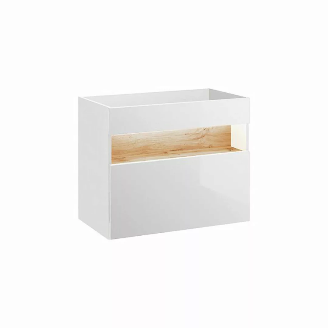 Lomadox Waschbeckenschrank BERMUDA-56 in weiß-Hochglanz B/H/T x 79/67/45cm günstig online kaufen