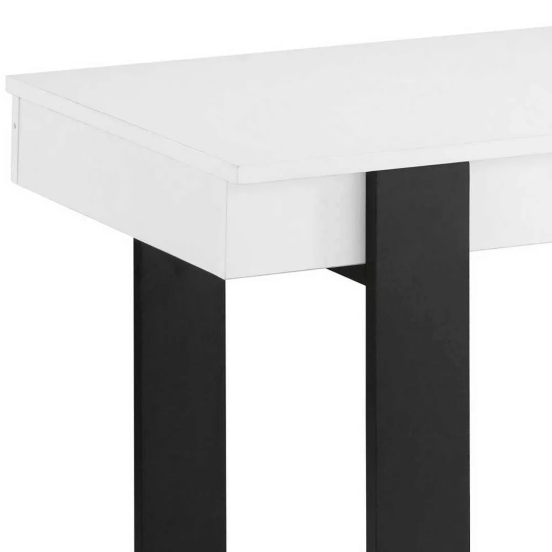 Moderner Design Schreibtisch 110 cm breit Bügelgestell günstig online kaufen
