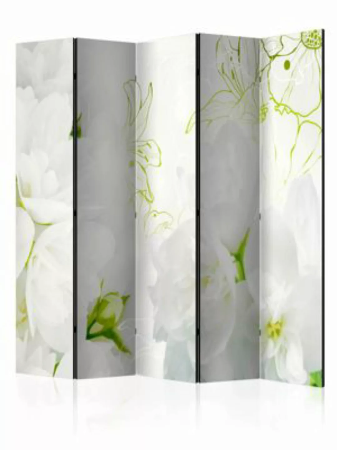 artgeist Paravent Jasmine II [Room Dividers] grün/weiß Gr. 225 x 172 günstig online kaufen
