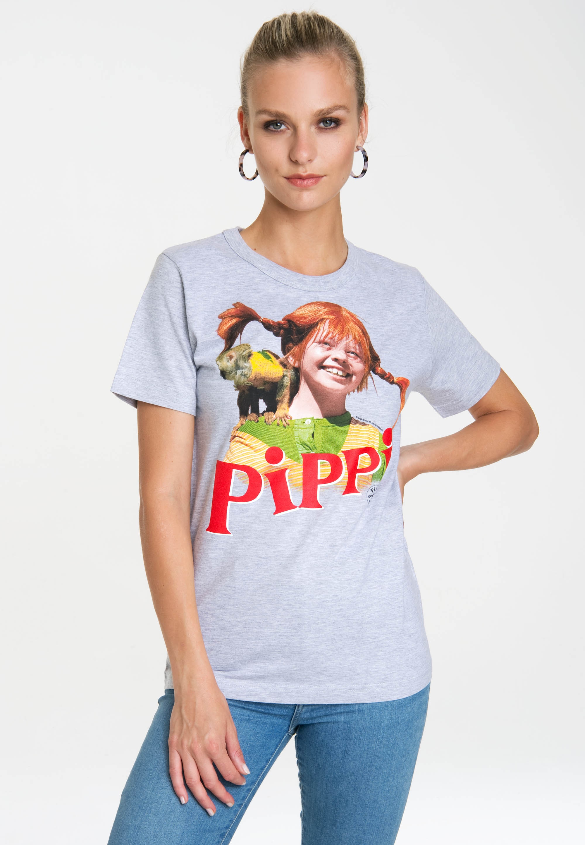 LOGOSHIRT T-Shirt "Pippi Langstrumpf", mit lizenziertem Originaldesign günstig online kaufen