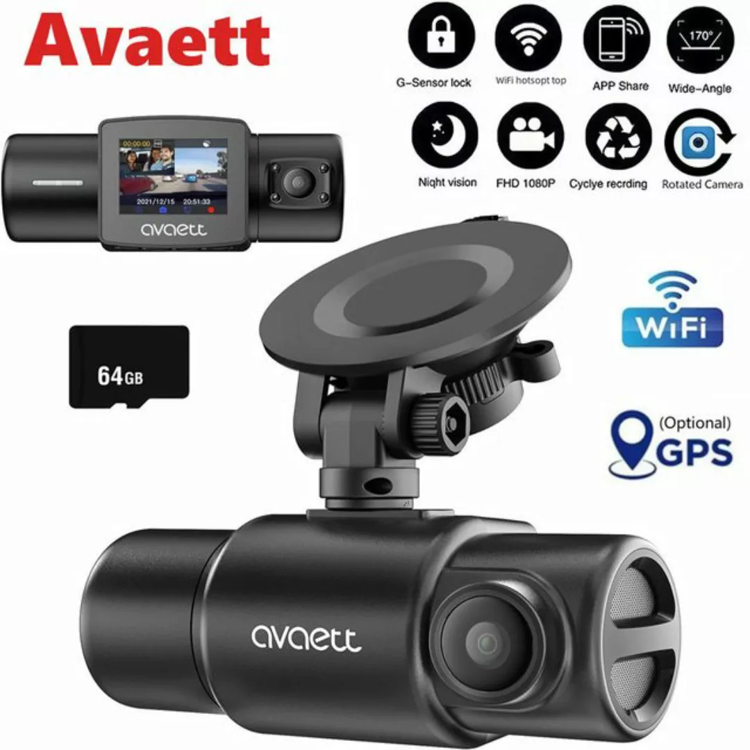 Avylet Dashcam Auto Vorne Hinten 2.5/1080P Dual Dash Cam mit SD Karte Dashc günstig online kaufen