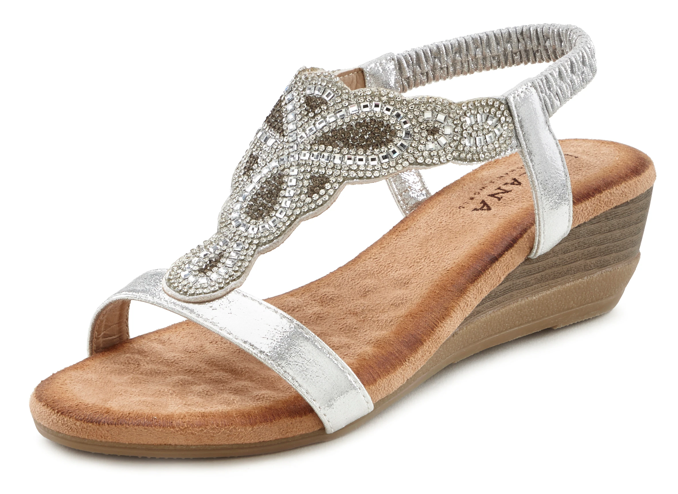 LASCANA Sandalette "Sommerschuh", Sandale, Sommerschuh mit leichtem Keilabs günstig online kaufen