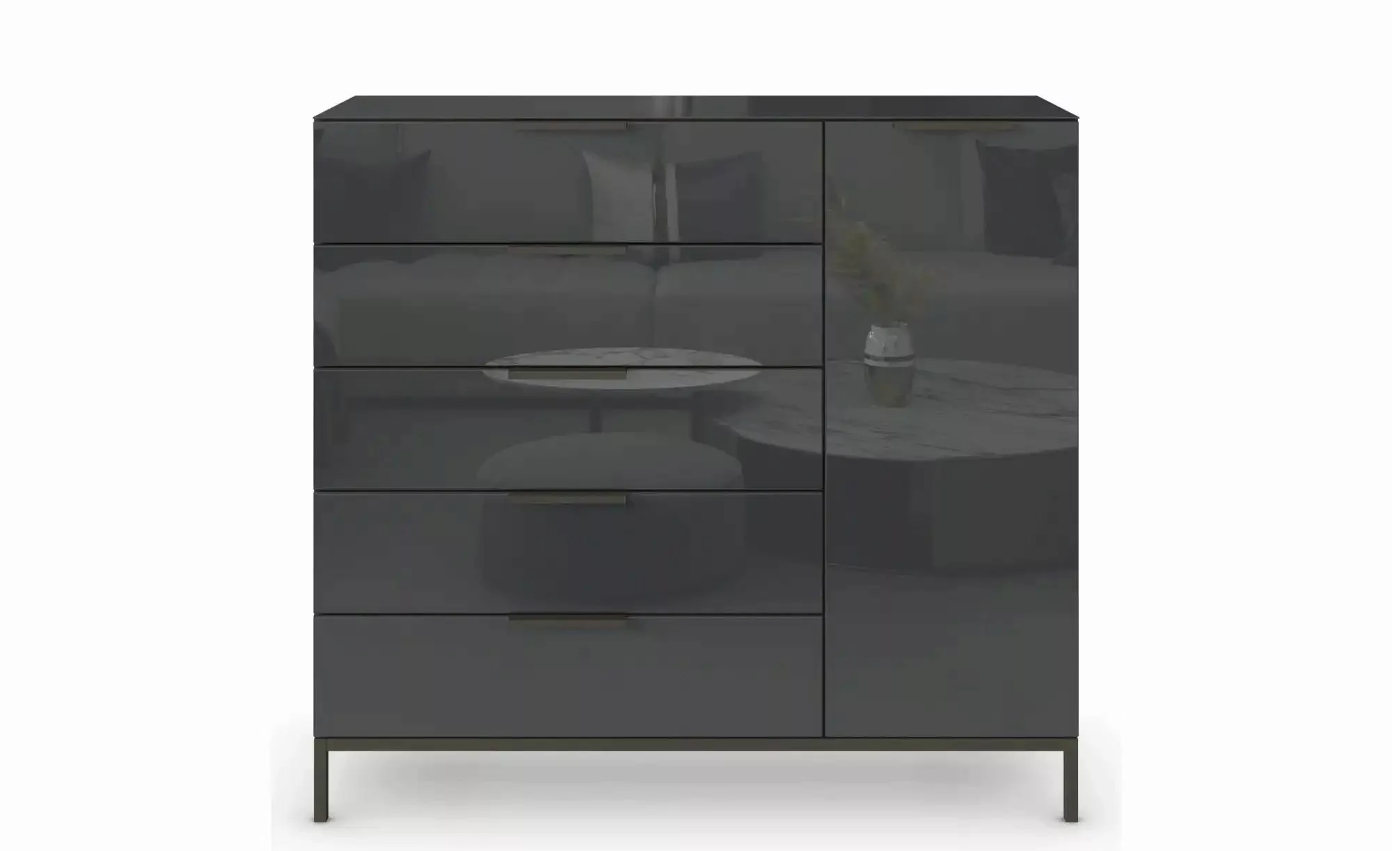 Sideboard ¦ schwarz ¦ Maße (cm): B: 120 H: 110 Kommoden & Sideboards > Side günstig online kaufen