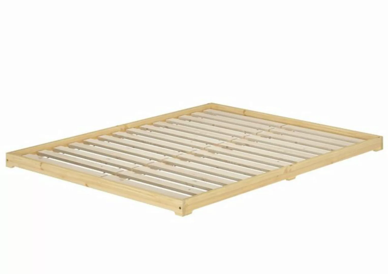 ERST-HOLZ Bett Futonbett Massivholz extra niedrig Massivholz Kiefer 160x200 günstig online kaufen