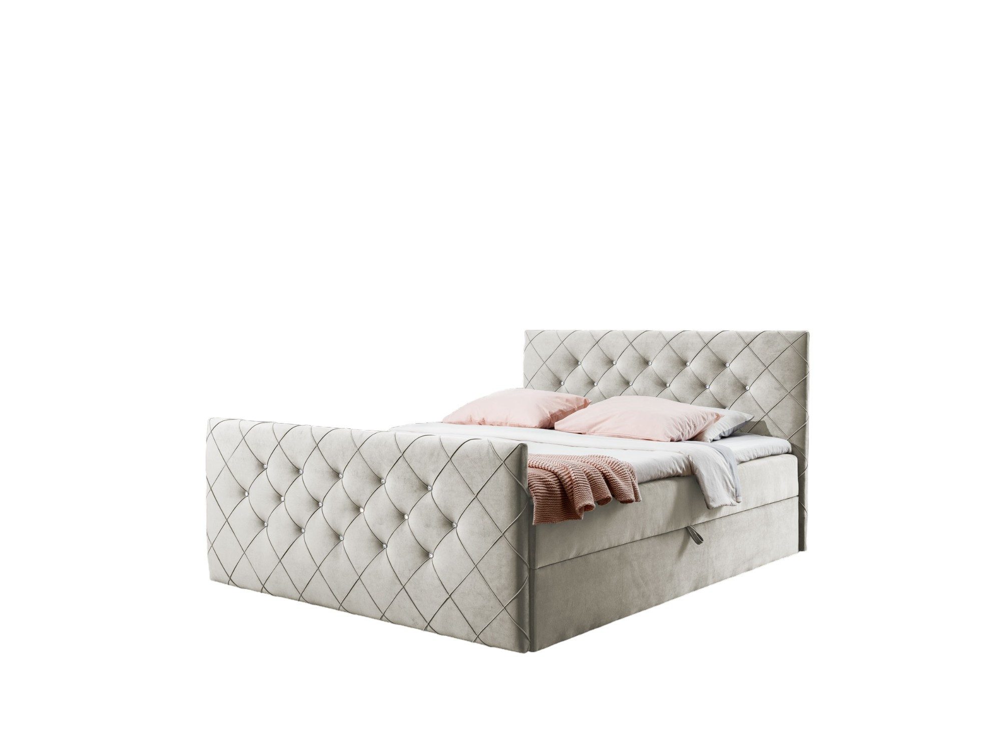 AN-MOEBEL4U Boxspringbett MALAGA mit Bettkasten, Topper, günstig online kaufen