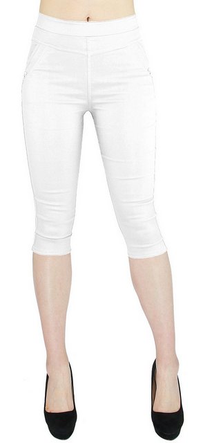 dy_mode Caprihose Damen Capri Hose 3/4 Skinny Pants Kurze Sommerhose mit Gl günstig online kaufen