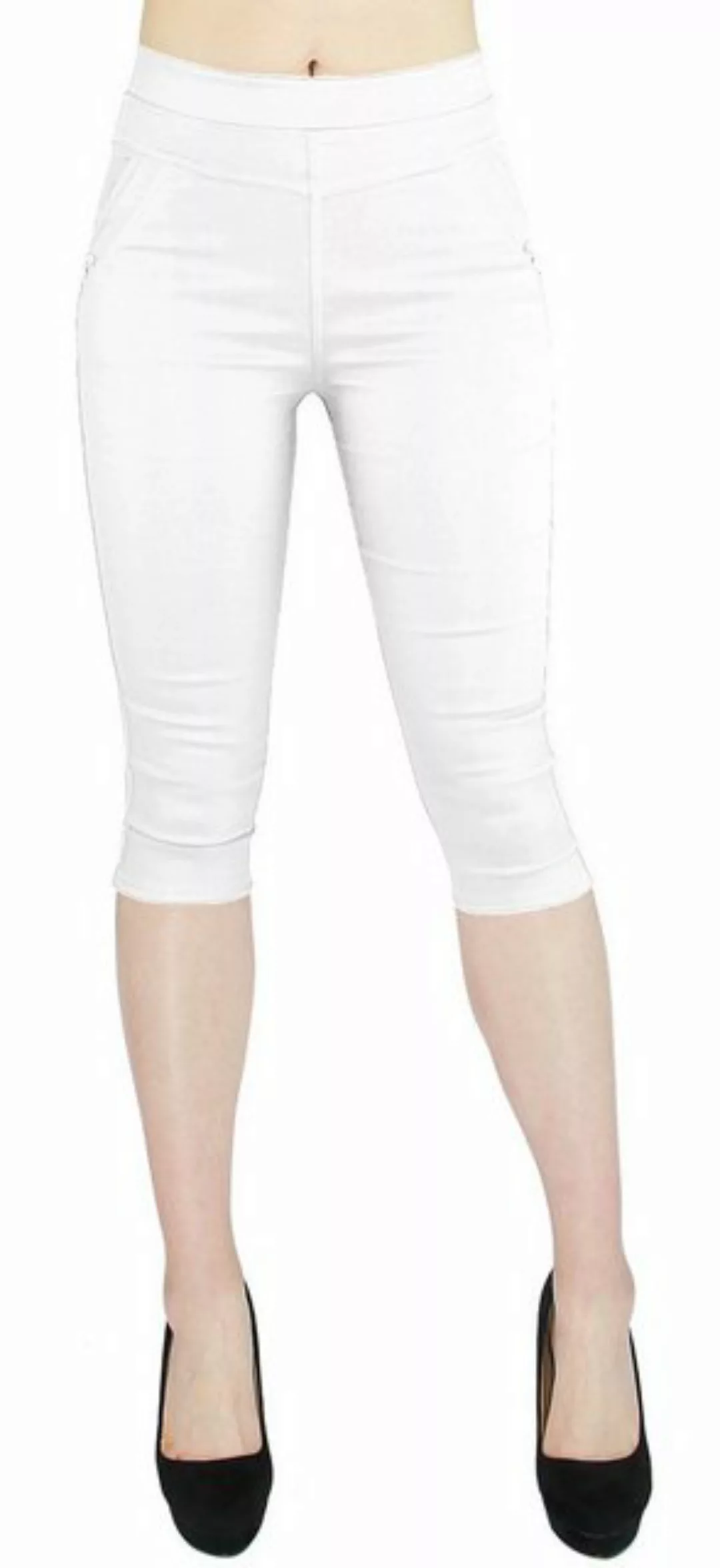 dy_mode Caprihose Damen Capri Hose 3/4 Skinny Pants Kurze Sommerhose mit Gl günstig online kaufen