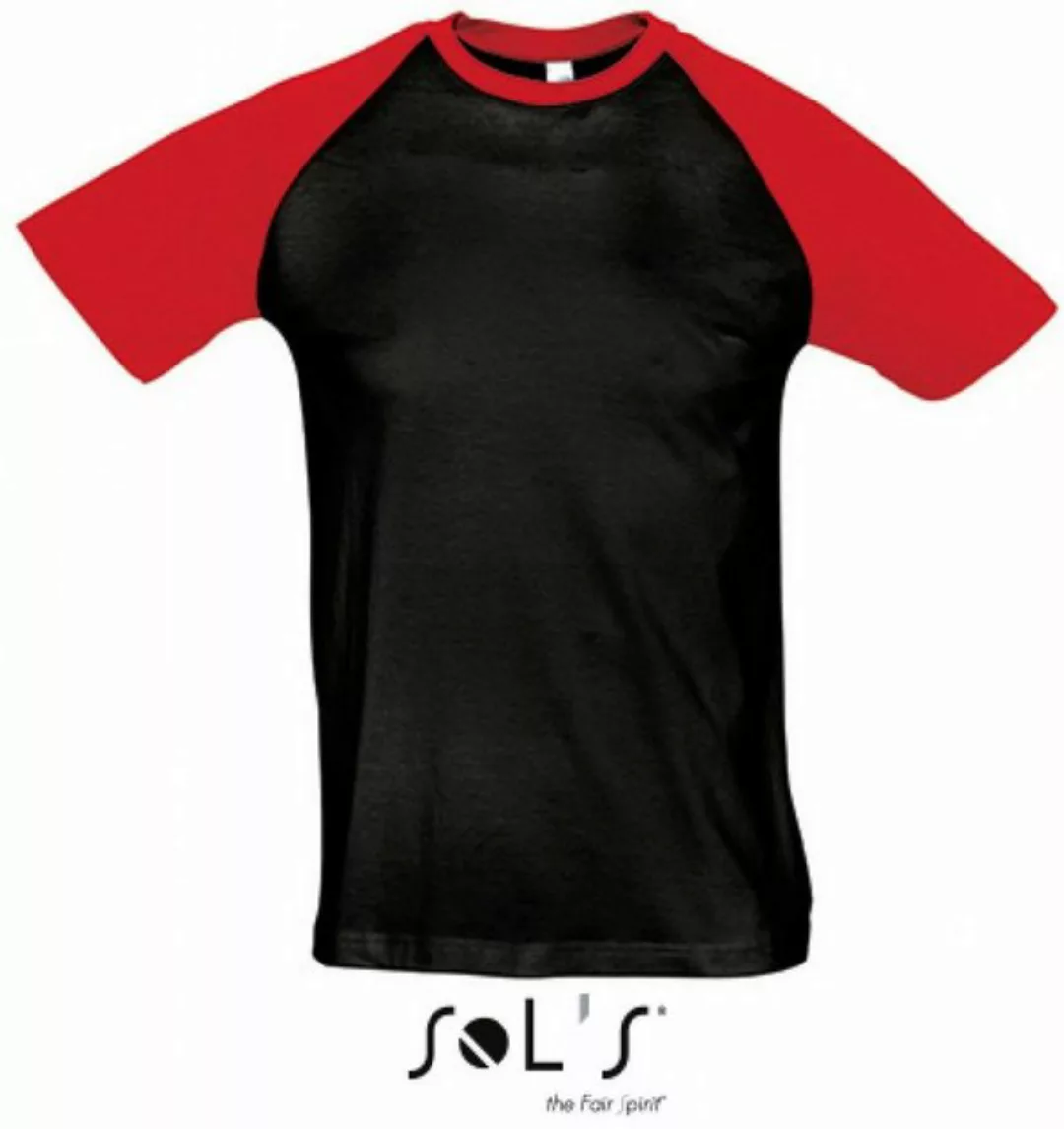 SOLS Rundhalsshirt SOL'S Herren T-Shirt Raglan Baseball Kurzarm Rundhals Je günstig online kaufen