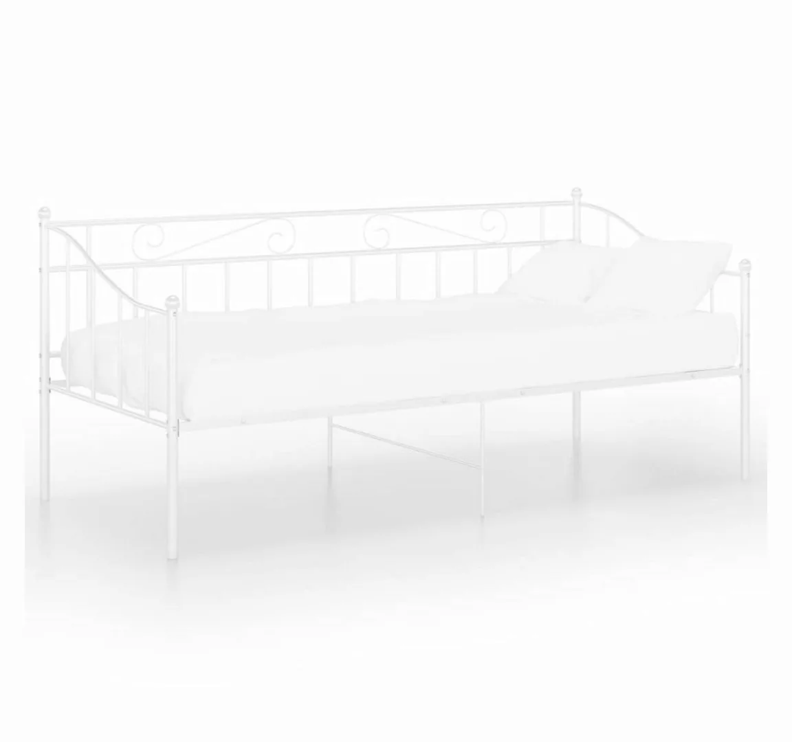 furnicato Bettgestell Schlafsofa Weiß Metall 90x200 cm (1-tlg) günstig online kaufen