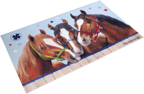 Pferdefreunde Kinderteppich »PF-512«, rechteckig, Motiv Pferde, Stoff Druck günstig online kaufen