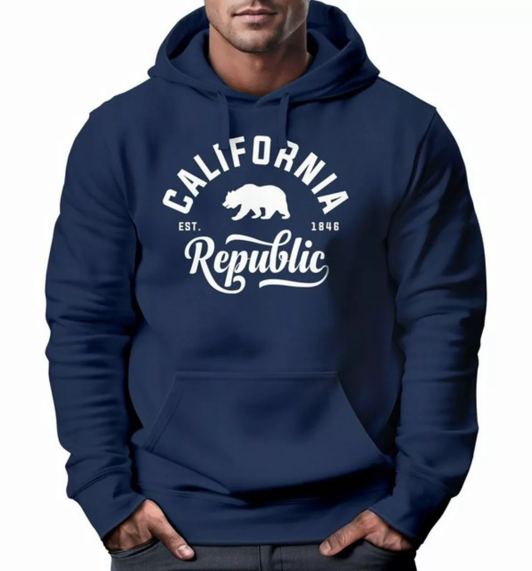 Neverless Hoodie Hoodie Herren California Republic Kapuzen-Pullover Männer günstig online kaufen