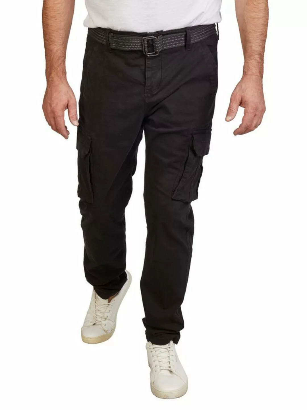 DENIMFY Cargohose Herren Stoffhose DFLuke Tapered Fit Freizeithose mit Stre günstig online kaufen