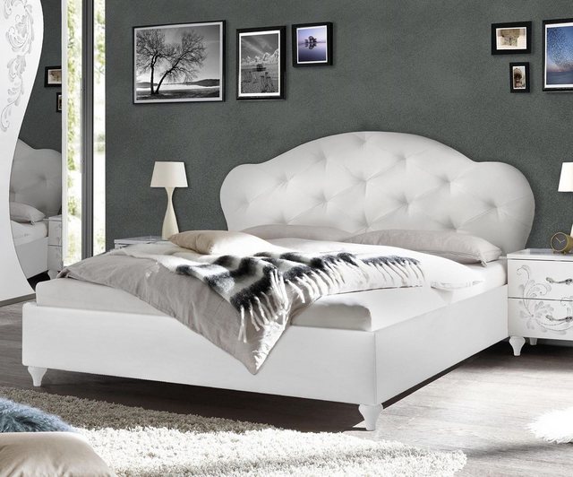 LC Mobili Bett in Kunstleder Weiss (BxHxT: 208x116x205 cm) günstig online kaufen