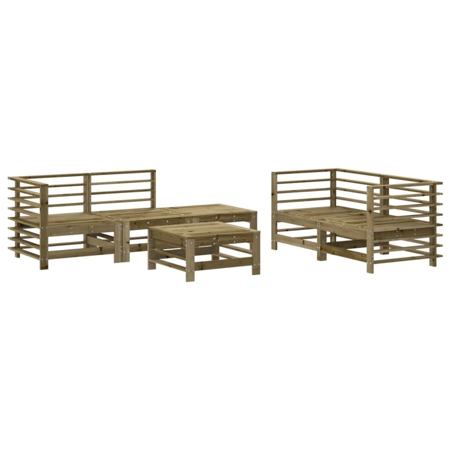 vidaXL 6-Tlg Garten-Lounge-Set Imprägniertes Kiefernholz 3186206 günstig online kaufen