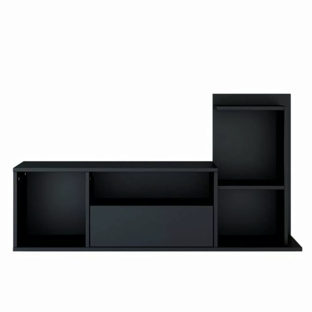 Homemania TV-Schrank TV-Schrank Sumatra 120x30x30/65 cm Schwarz (1-St) günstig online kaufen