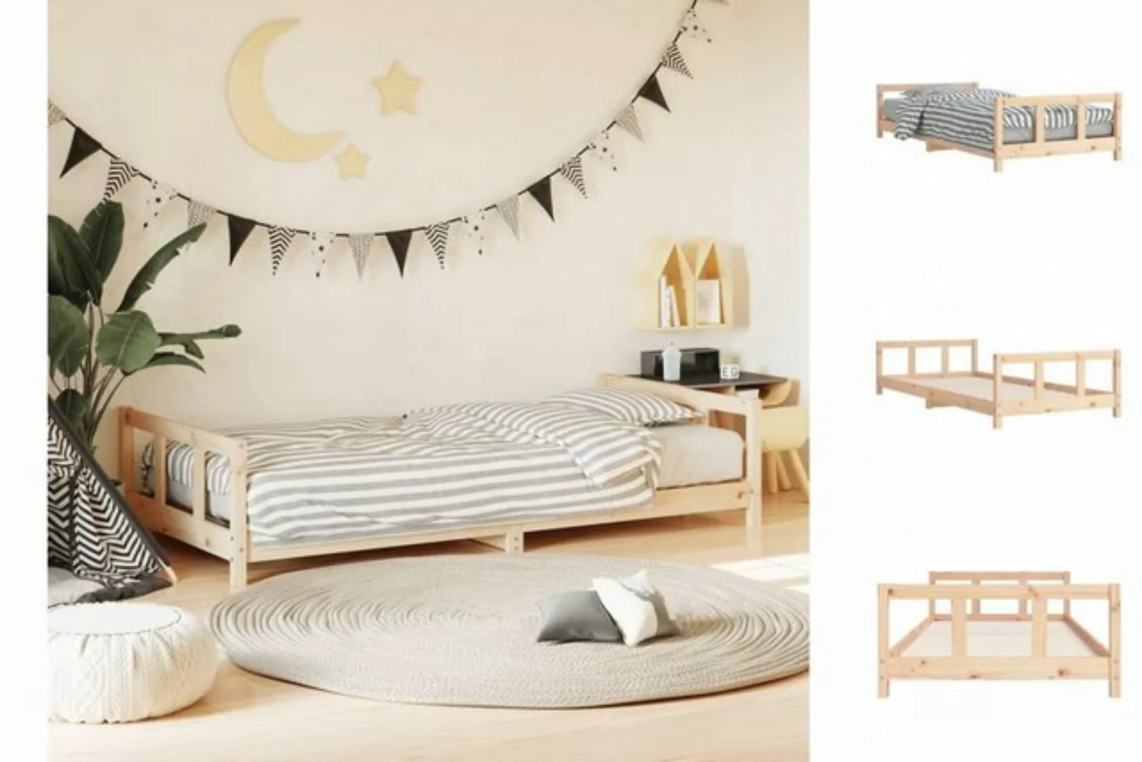 vidaXL Kinderbett Kinderbett 90x190 cm Massivholz Kiefer günstig online kaufen