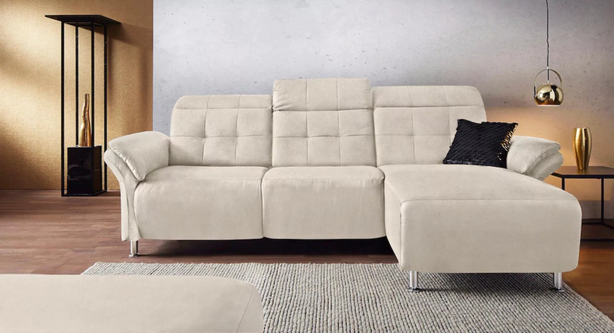 Places of Style Ecksofa Manhattan L-Form, 2 Sitze mit elektrischer Relaxfun günstig online kaufen