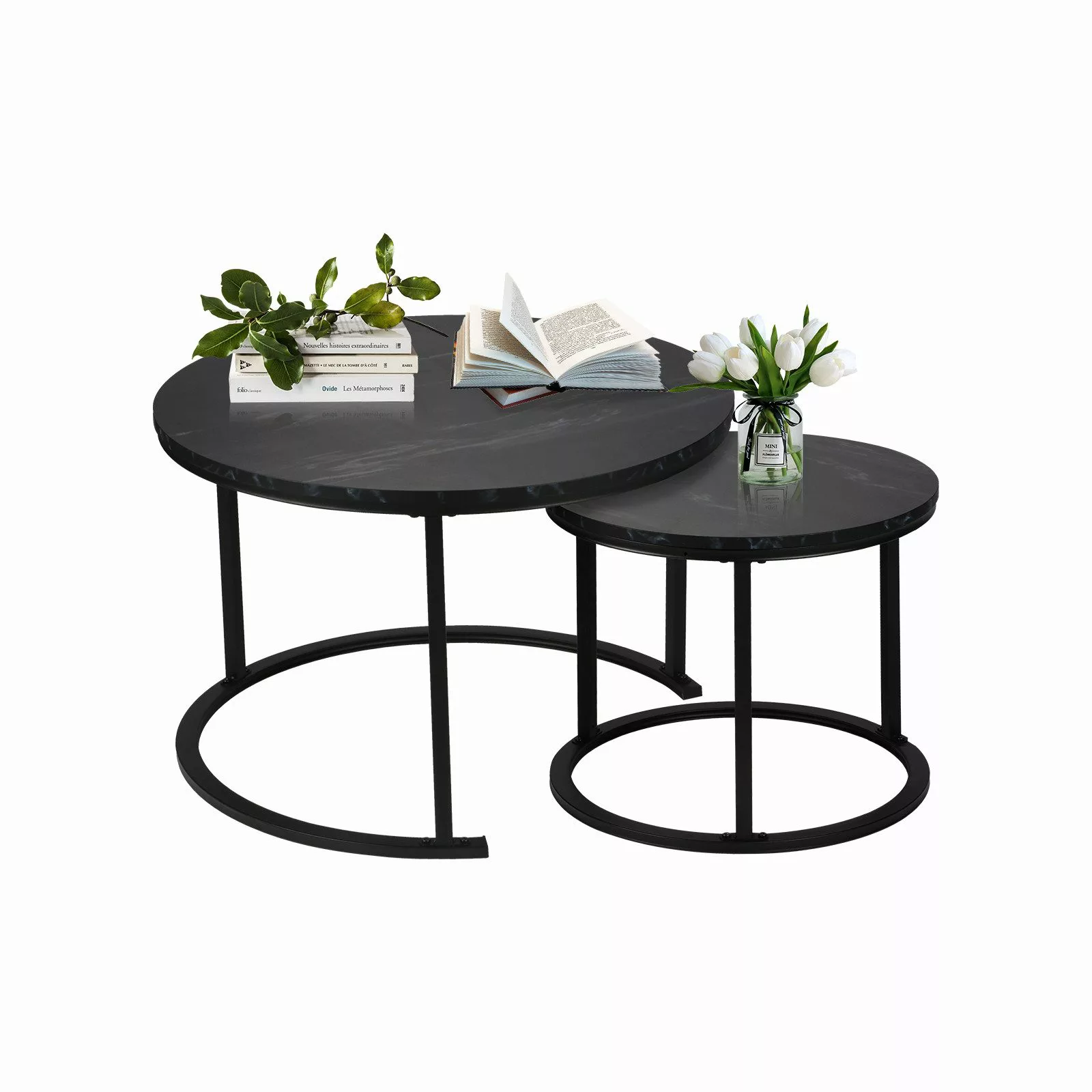 BIGTREE Couchtisch 2er Set Couchtisch Beistelltisch günstig online kaufen