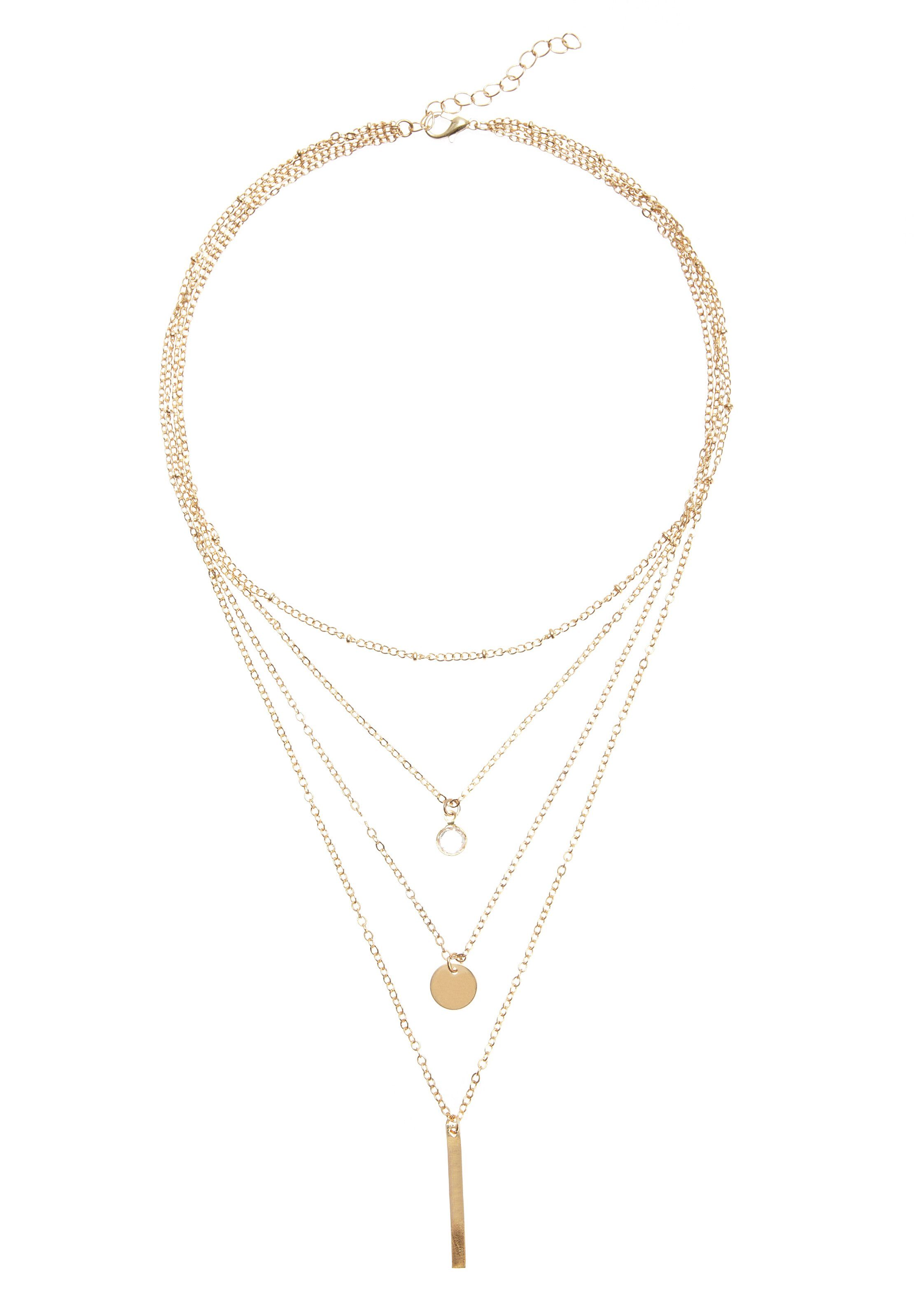 LASCANA Kette mit Anhänger, Vierreihiges Kettenset günstig online kaufen