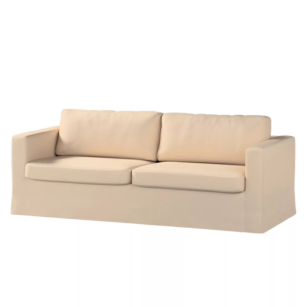 Bezug für Karlstad 3-Sitzer Sofa nicht ausklappbar, lang, creme-beige, Bezu günstig online kaufen