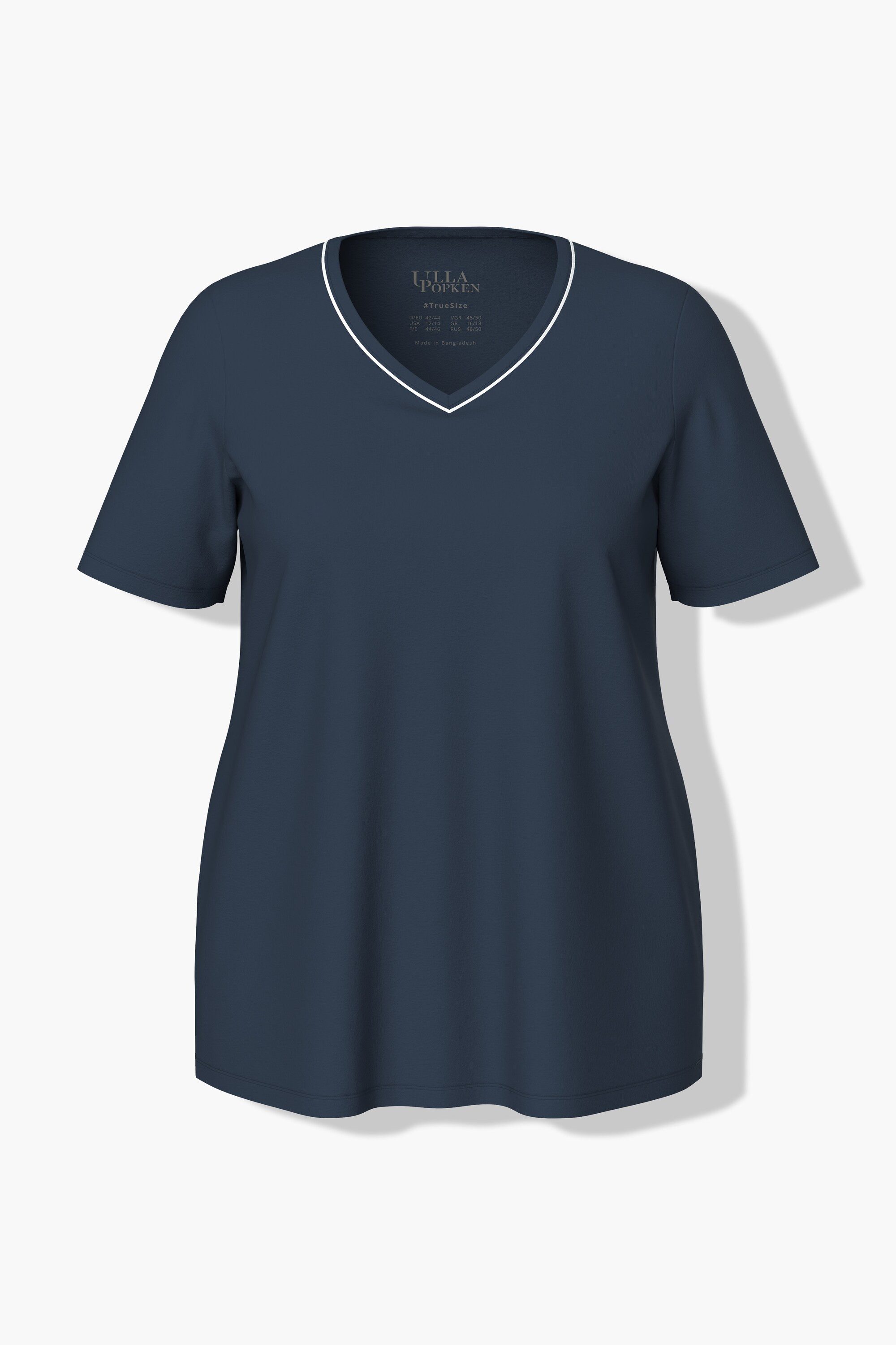 Ulla Popken Pyjama Pyjama Punkte V-Ausschnitt günstig online kaufen