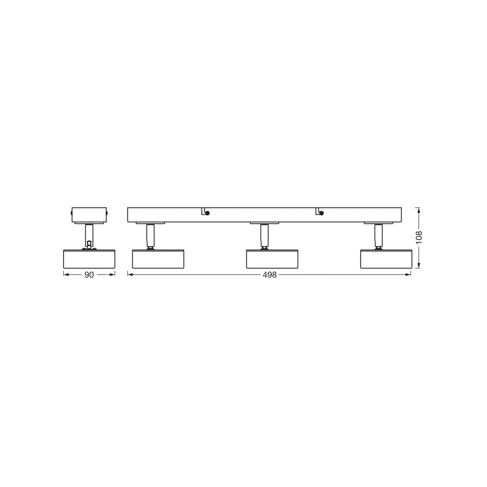 OSRAM LED-Deckenstrahler PLUTO, weiß, 3 Spots Metall 3.000 K günstig online kaufen
