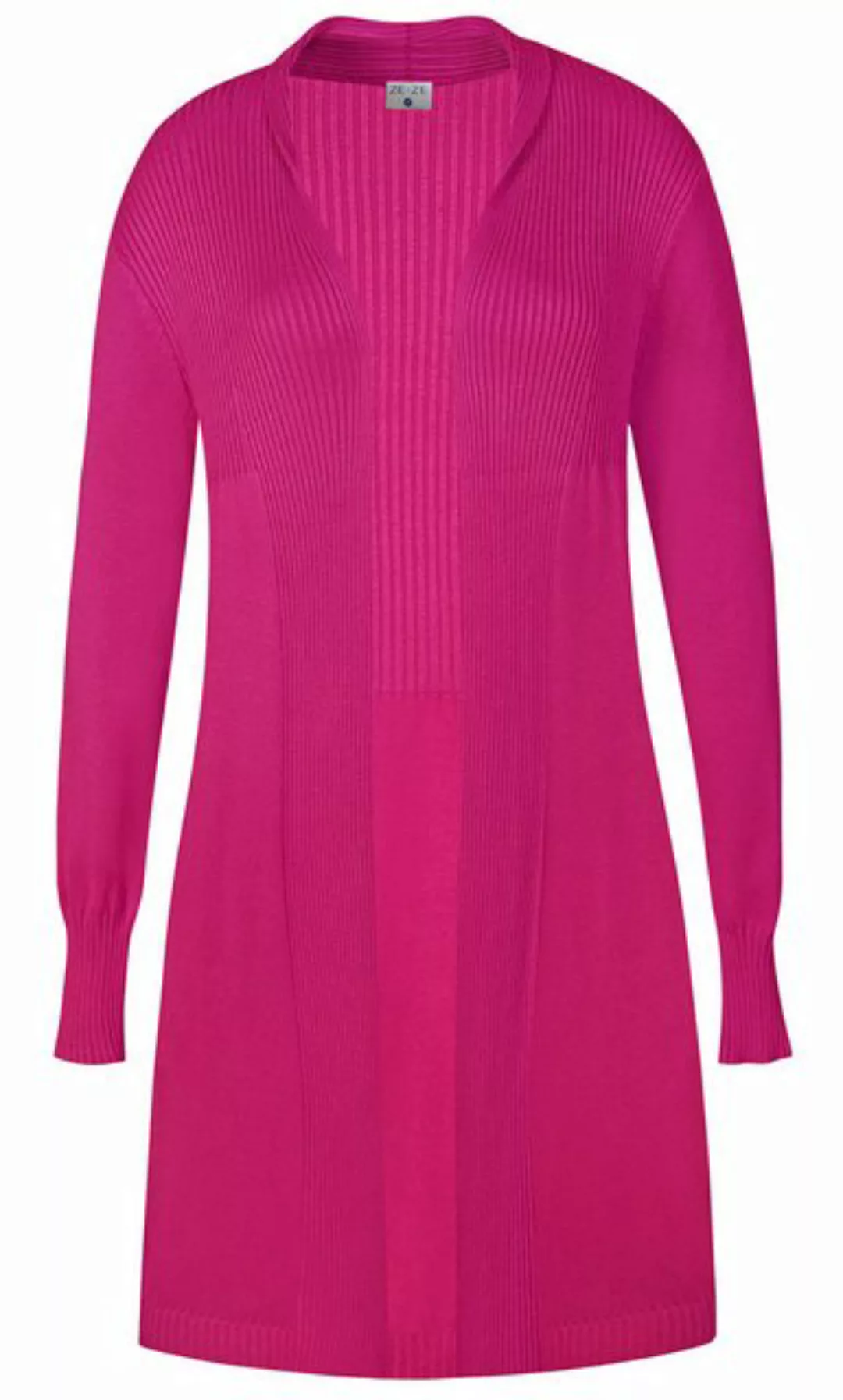 ZE-ZE Nordic Longstrickjacke Strickjacke Rubine pink günstig online kaufen