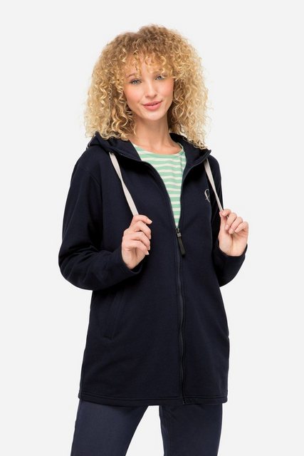 Laurasøn Sweatjacke Hoodiejacke extra lang Kapuze Langarm günstig online kaufen