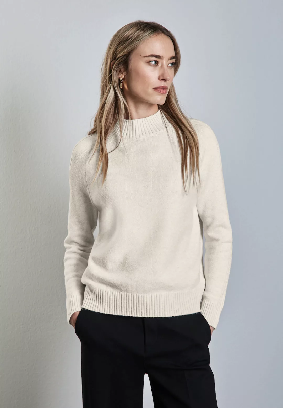 STREET ONE Strickpullover, im angenehmen Materialmix günstig online kaufen