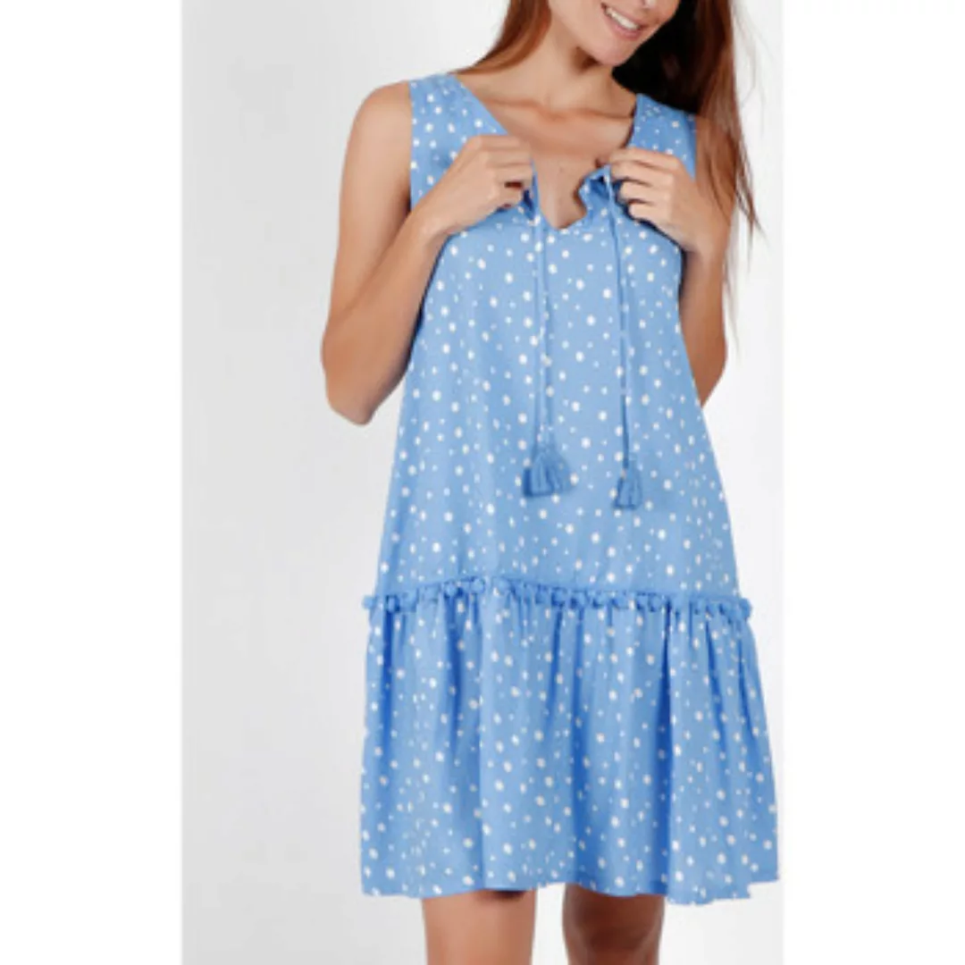 Admas  Kleider Ärmelloses Sommerkleid Small Irregular Dots blau günstig online kaufen