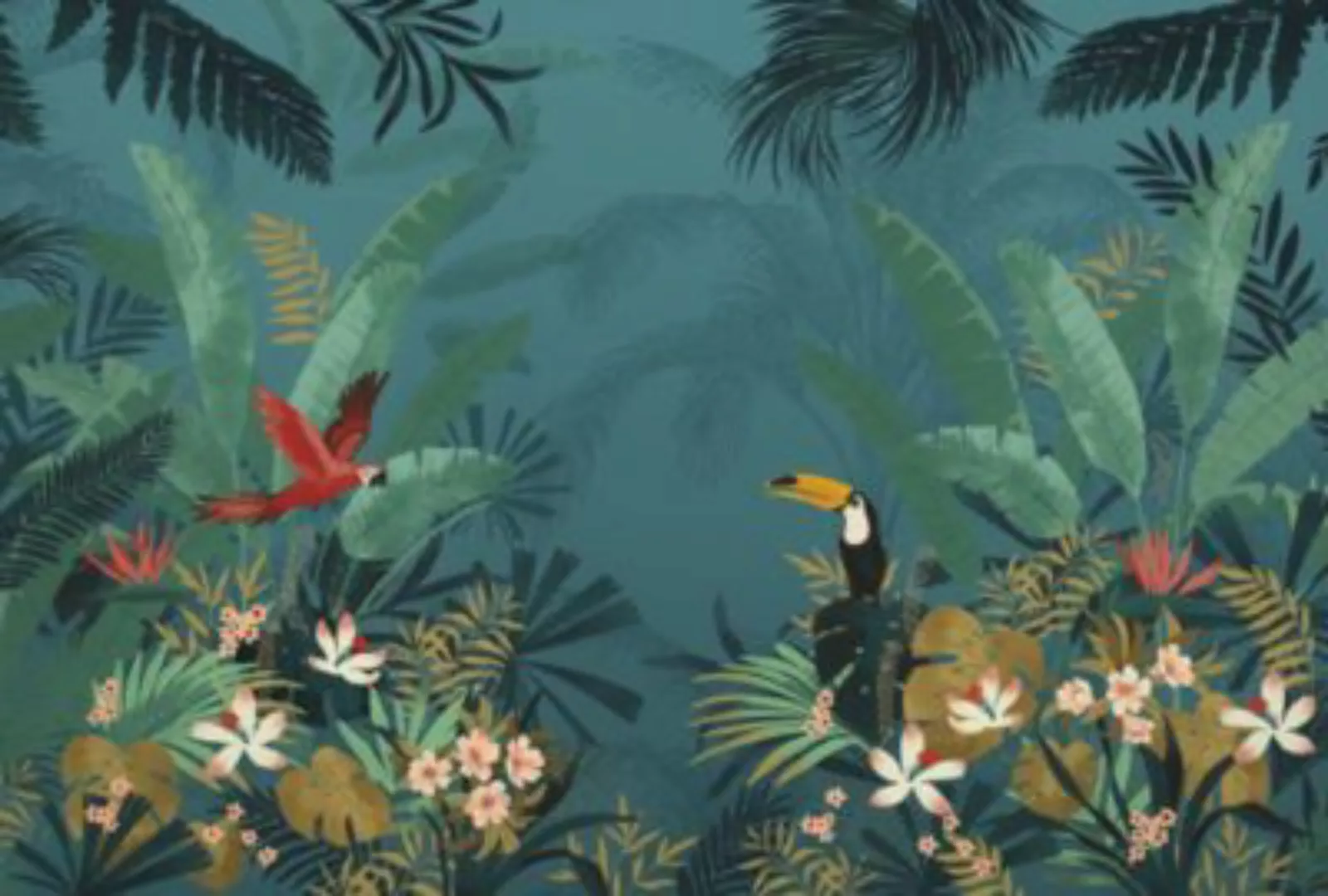 KOMAR Vlies Fototapete - Enchanted Jungle - Größe 368 x 248 cm mehrfarbig günstig online kaufen