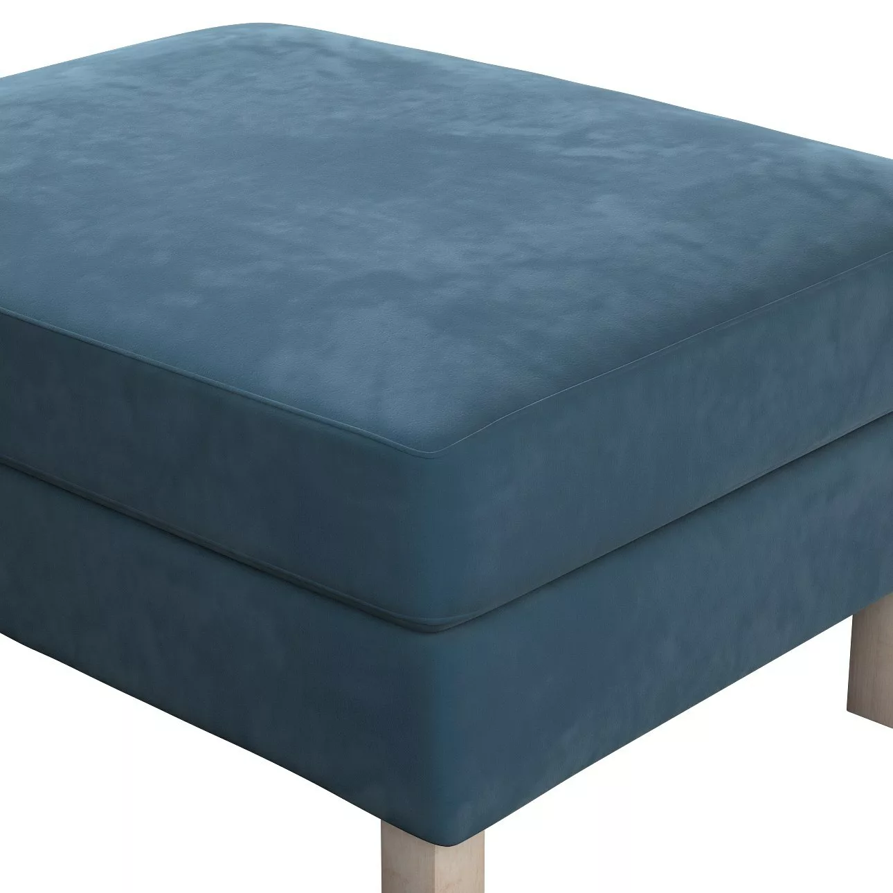 Bezug für Karlstad Hocker, blau, Husse, Karstadt Hocker, Velvet (704-16) günstig online kaufen