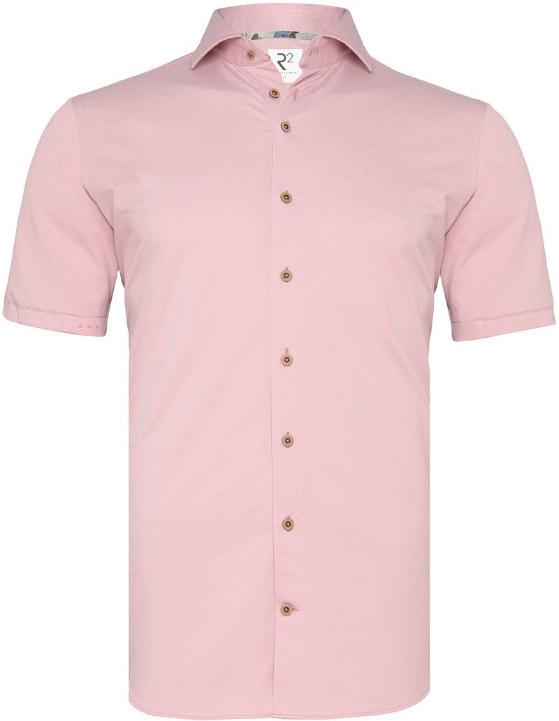 R2 Japanese Knitted Short Sleeve Hemd Rosa - Größe XXL günstig online kaufen