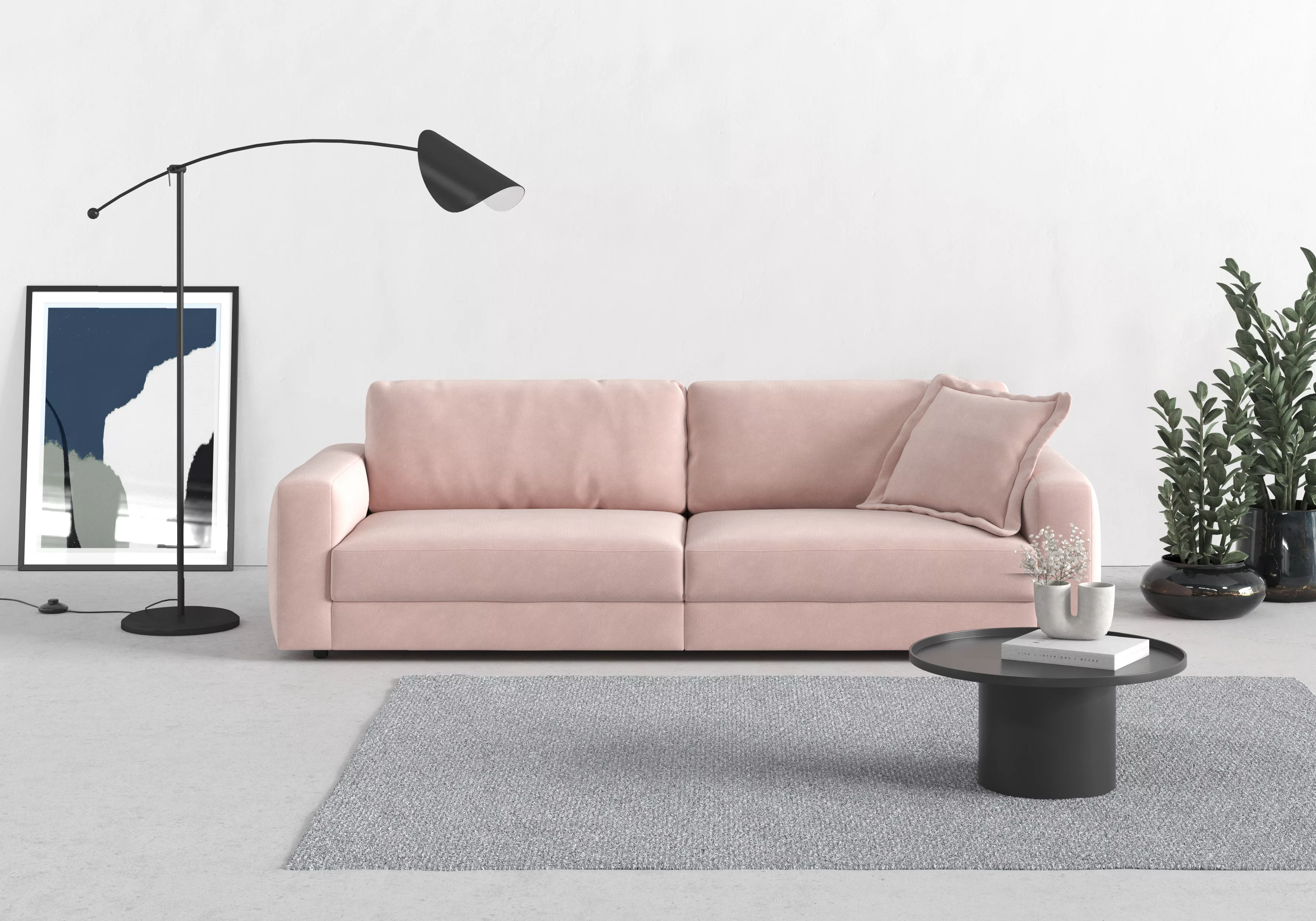 TRENDMANUFAKTUR Big-Sofa "Bourbon, Designsofa,", mit extra hohem Sitzkomfor günstig online kaufen