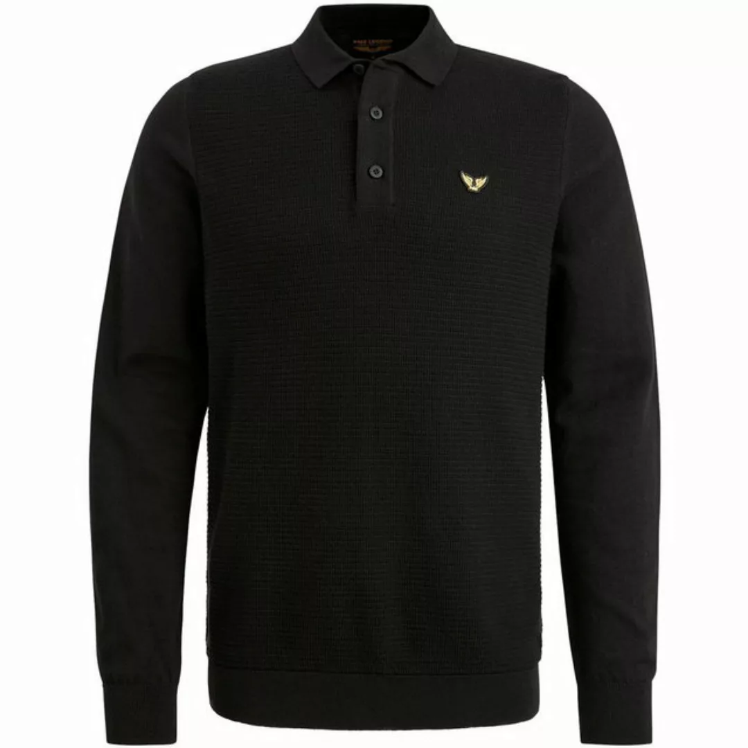 PME Legend Long Sleeve Poloshirt Schwarz - Größe M günstig online kaufen