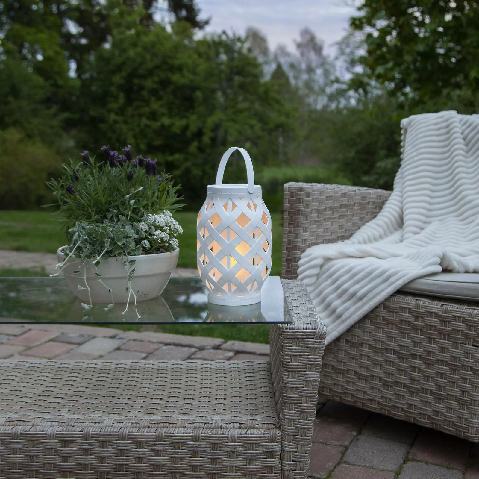 LED-Laterne Flame Lantern, weiß, Höhe 23 cm günstig online kaufen