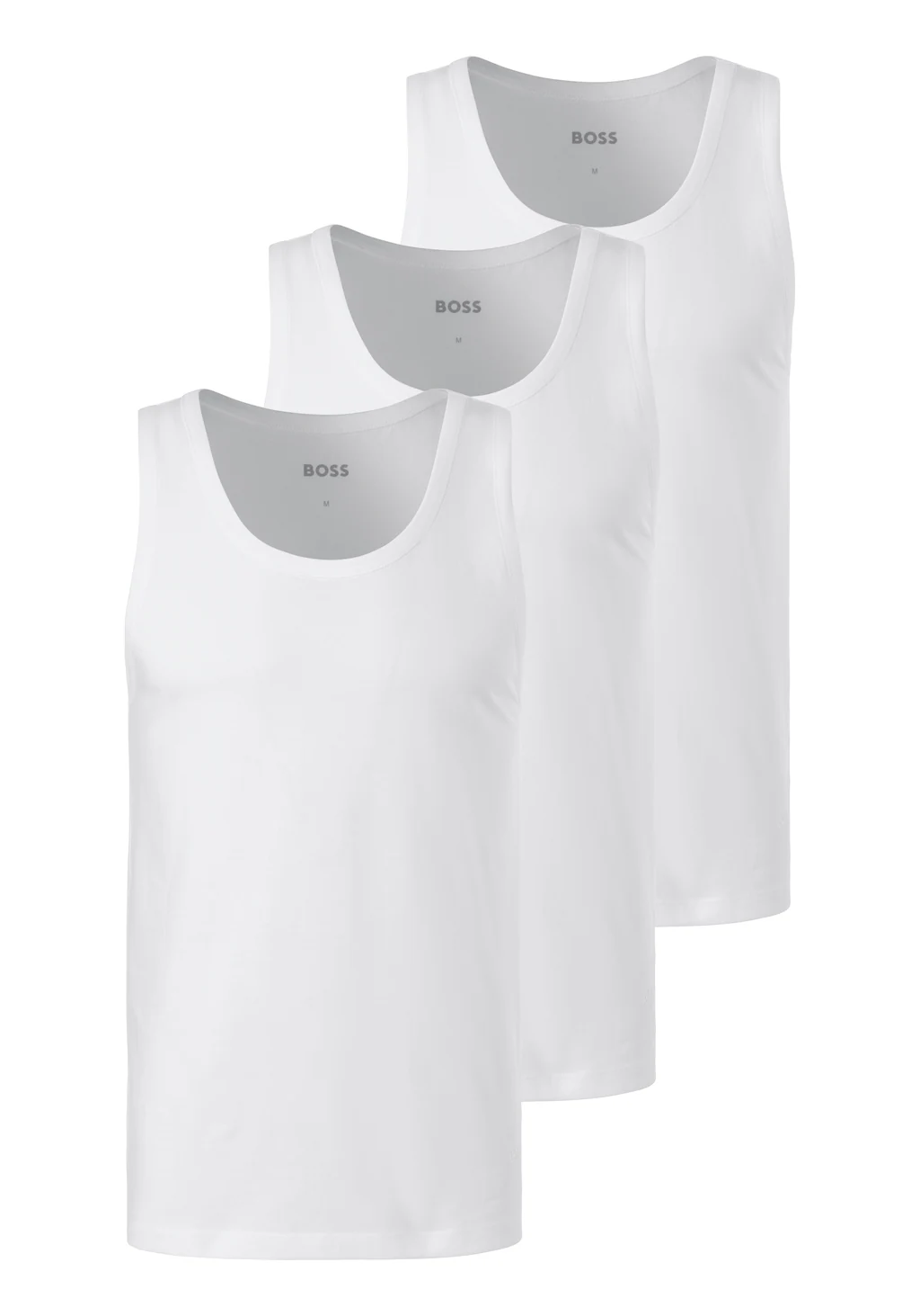 BOSS Unterhemd "Tank Top 3P CO", (Packung, 3 St.), mit Rippbündchen günstig online kaufen