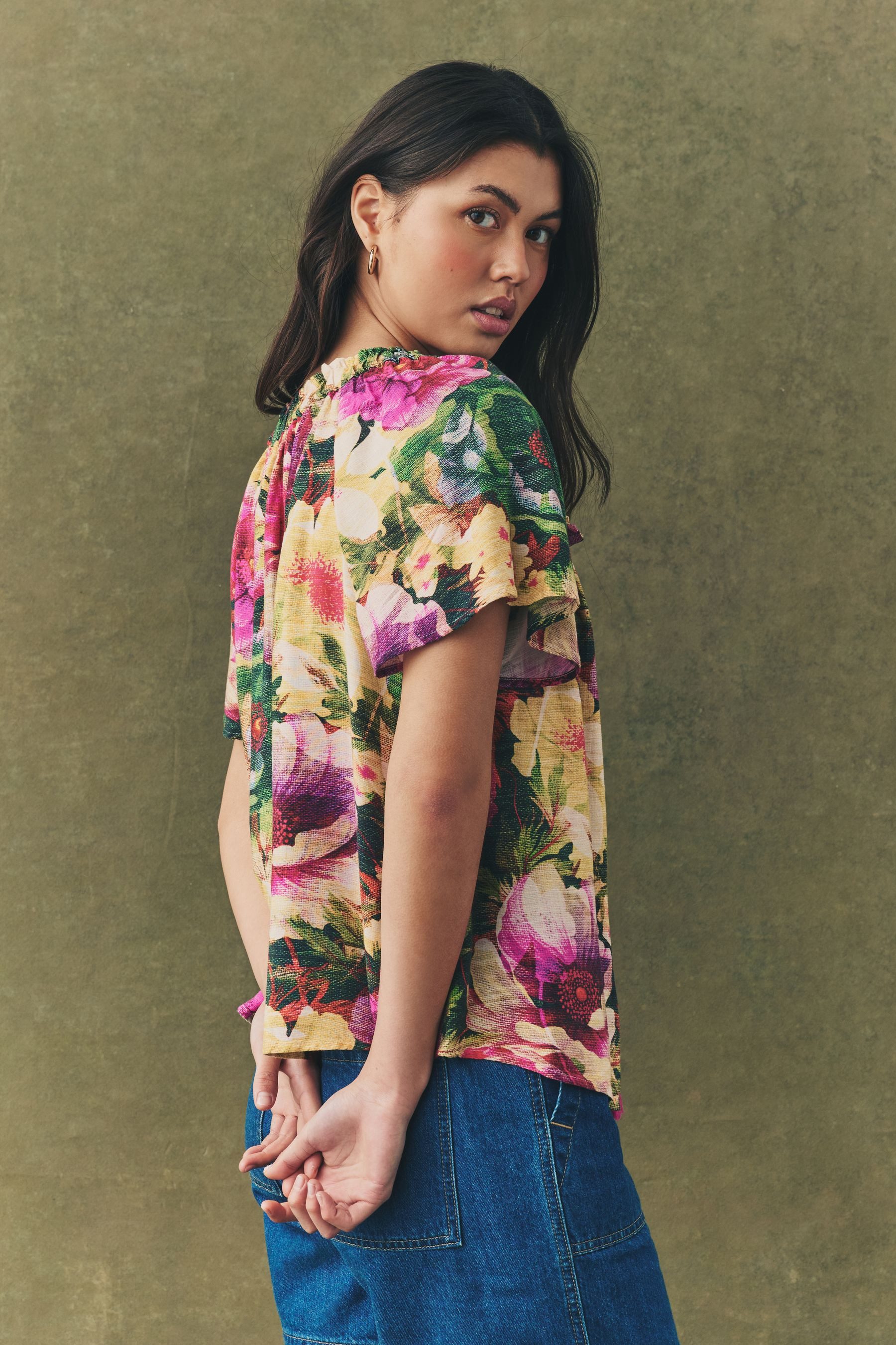 Next Blusenshirt Kurzärmliges Bardot-Oberteil mit Neckholder günstig online kaufen