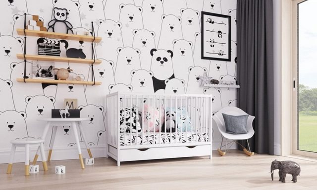 thematys Babybett 60x120cm Weiß oder Schwarz höhenverstellbar Kinderbett Ki günstig online kaufen