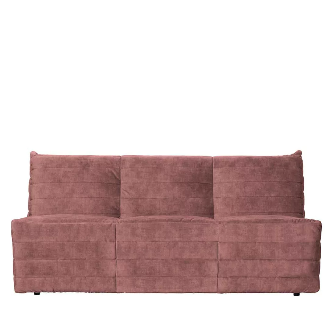 Dreisitzer Couch in Rosa Samt 160 cm breit günstig online kaufen