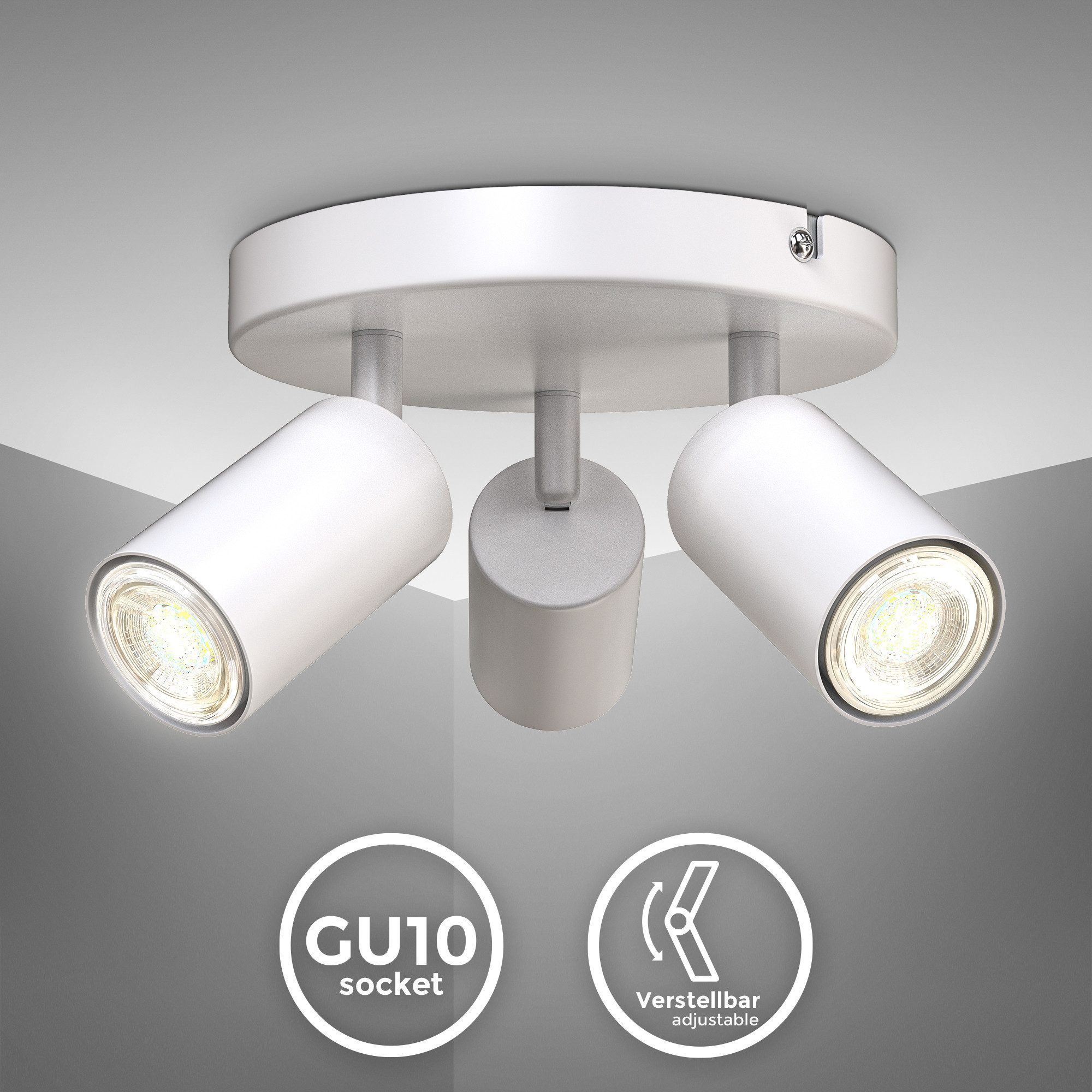 B.K.Licht Deckenleuchte LED Deckenlampe Wandleuchte Wohnzimmer, günstig online kaufen