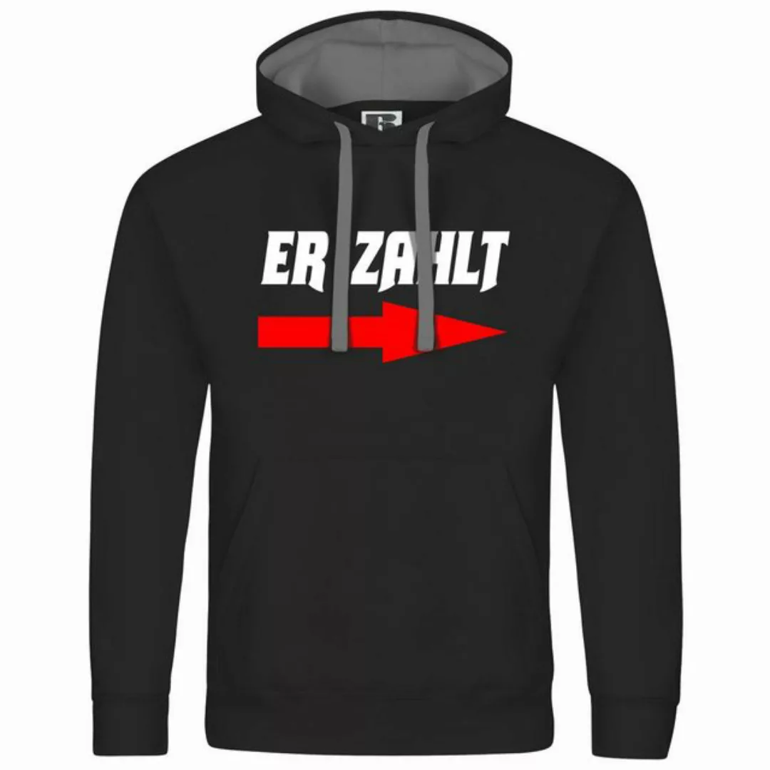 deinshirt Kapuzenpullover Herren Kapuzenpullover Er zahlt Mit Print Motiv, günstig online kaufen