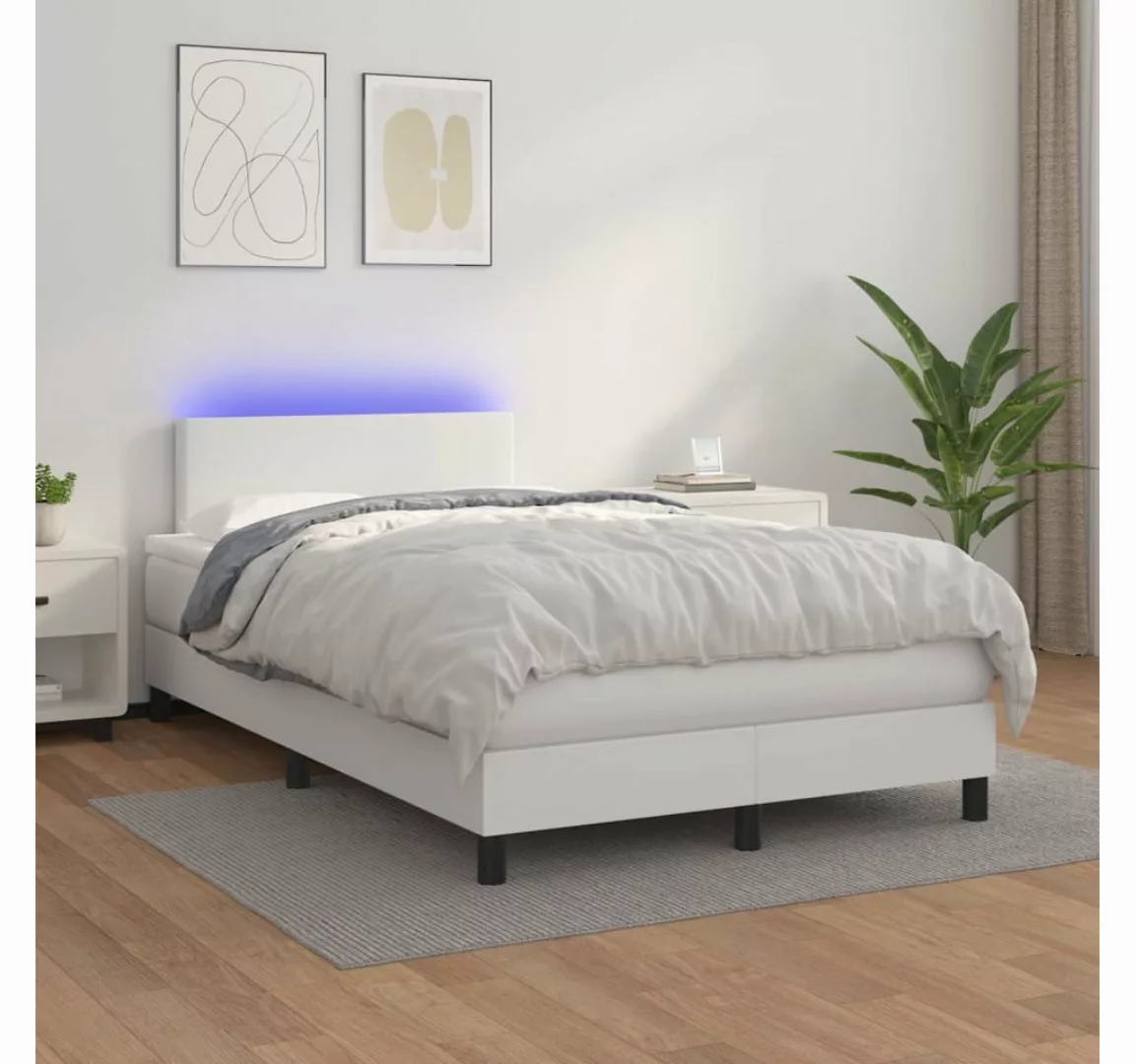 vidaXL Boxspringbett Bett Boxspringbett mit Matratze & LED Kunstleder (120 günstig online kaufen