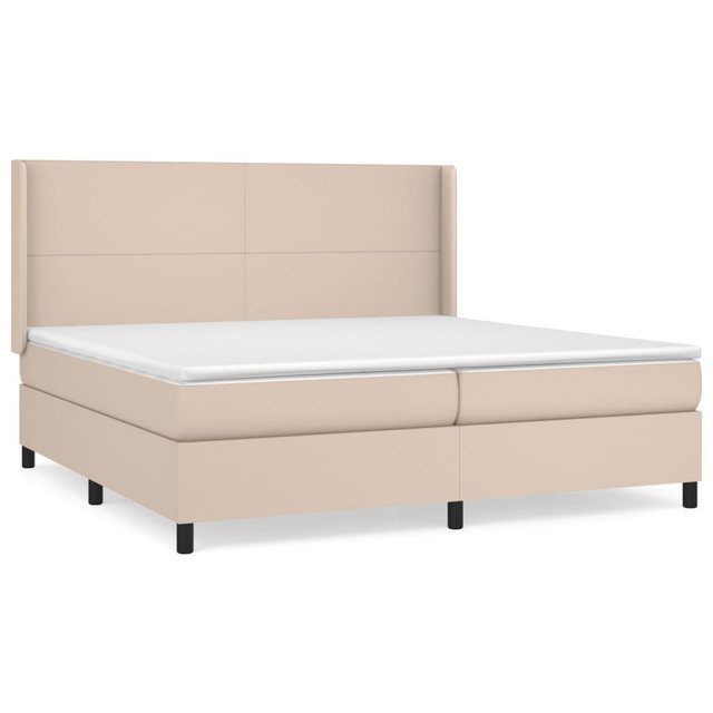 Vidaxl Boxspringbett Matratze Cappuccino-braun 200x200cm Kunstleder günstig online kaufen