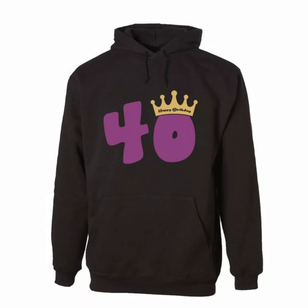 G-graphics Hoodie 40 – Happy Birthday – mit Krone Unisex mit trendigem Fron günstig online kaufen