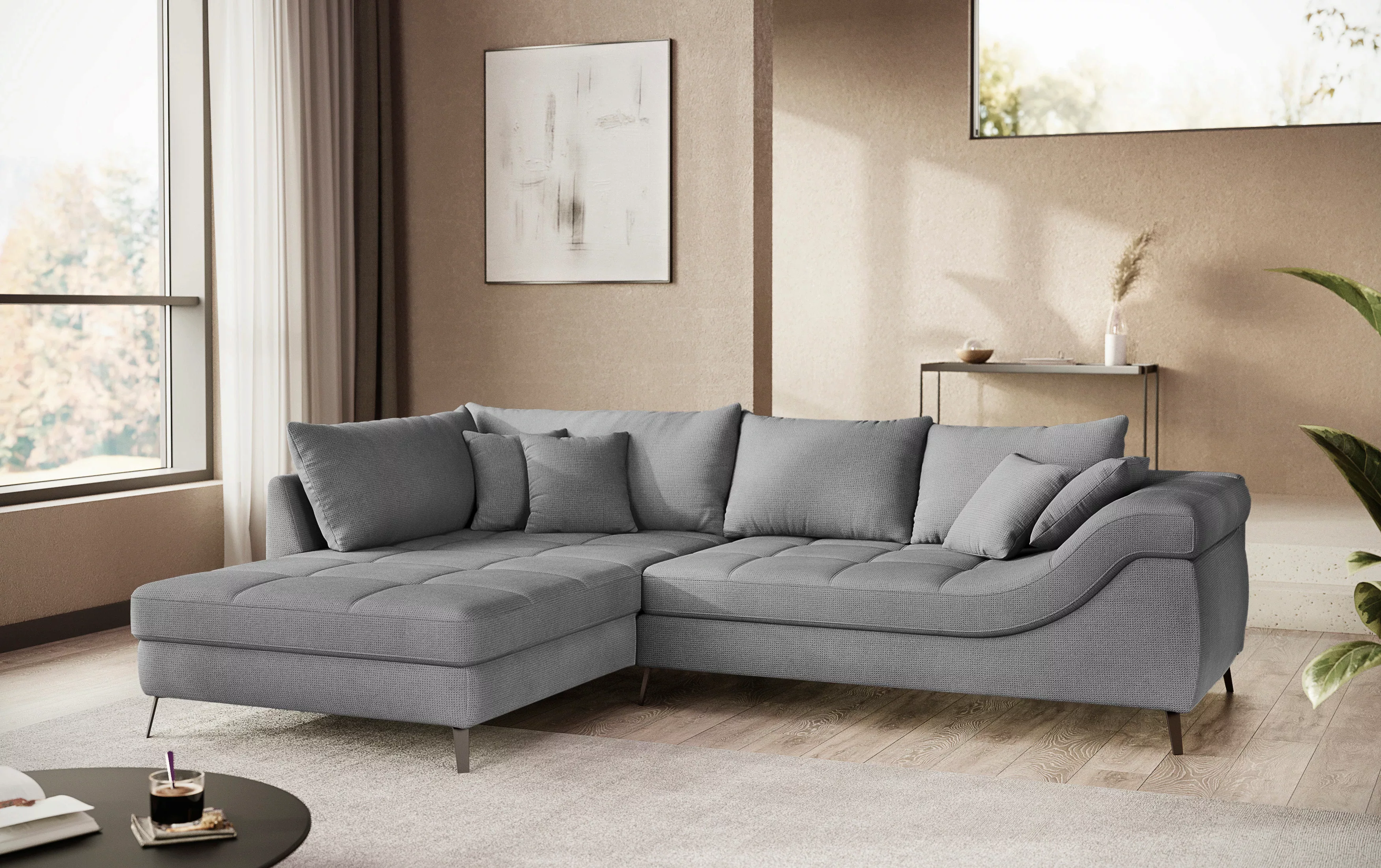 INOSIGN Ecksofa "Portofino, L-Form", Mit Kaltschaumpolsterung, bis 140 kg b günstig online kaufen